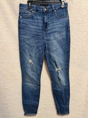 KENDALL & KYLIE Stretchy Distressed Skinny Jeans Destructed Denim Size 9 / 29